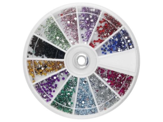 Afbeeldingen van Rhinestones diverse kleuren carrousel