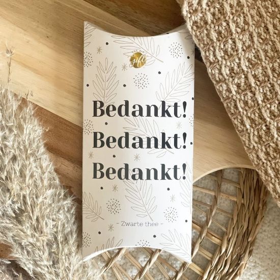 Afbeeldingen van Big Gift Zwarte Thee Bedankt Bedankt Bedankt